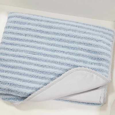 Одеяло-плед Полосатик 80 х 100 см Балуша ш600/9 серо голубое 1